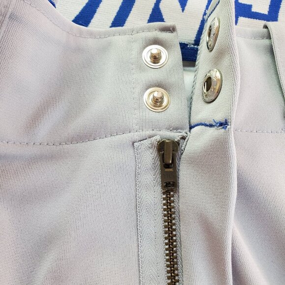 NIKE Dri-Fit SZ L Men's Swingman Sports Baseball Pants Gray/Blue Piping stripe - Picture 9 of 13